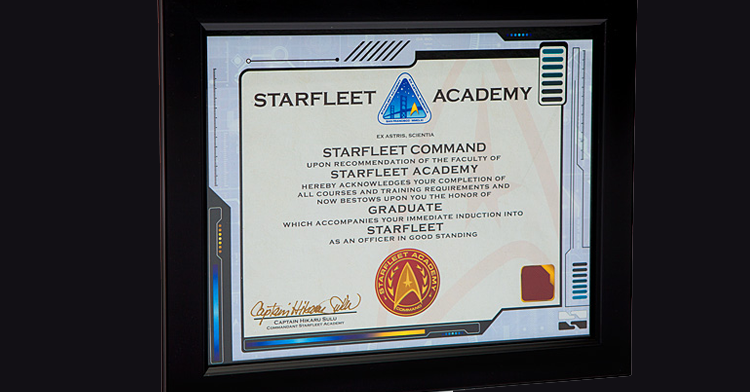 star fleet academy certificate