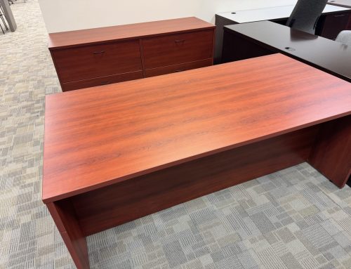 USED DESK & CREDENZA SET